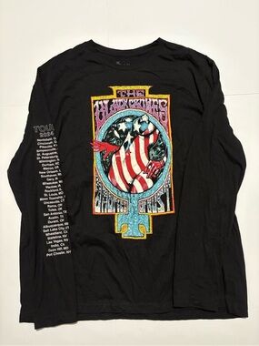 The Black Crowes Amorica Or Bust 2024 Tour Long Sleeve Shirt 3XL